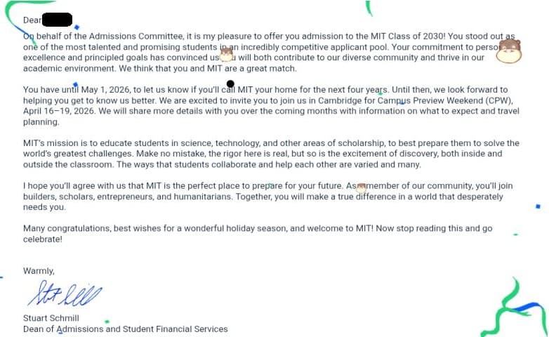 MIT acceptance